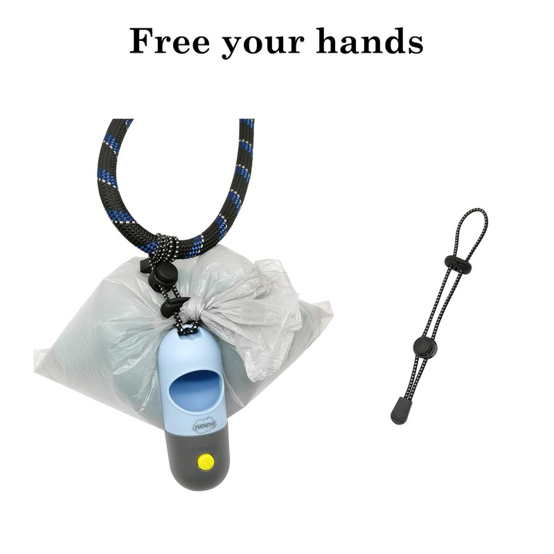 YUCHIYA Dog Poop Bags Holder with LED Flashlight, Sky Blue,