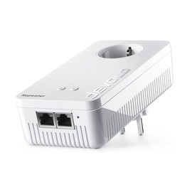 Devolo 8705 WiFi Repeater+ AC - Dual-WLAN-Verstärker mit Steckdose (kompatibel mit allen Routern, 1200 Mbit/s, 2 x LAN-Ports, Ap-Modus, Zugangspunkt), Weiß