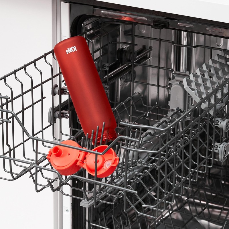 ion8 Leak-Proof Slim Water Bottle, BPA-Free, Red, 500 ml