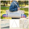 Abbylike 28"x9" Mahjong Bag for Mahjong Accessories,Beige,Canvas