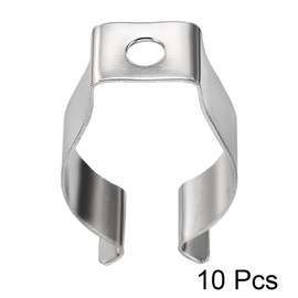 uxcell T8 U Clips Holder Bracket for LED Light Tube, LED Fluorescent Tube Replacement Mounting Accessories, Nickel-plated Manganese Steel Lamp Support to Prevent Sagging, Pack of 10
