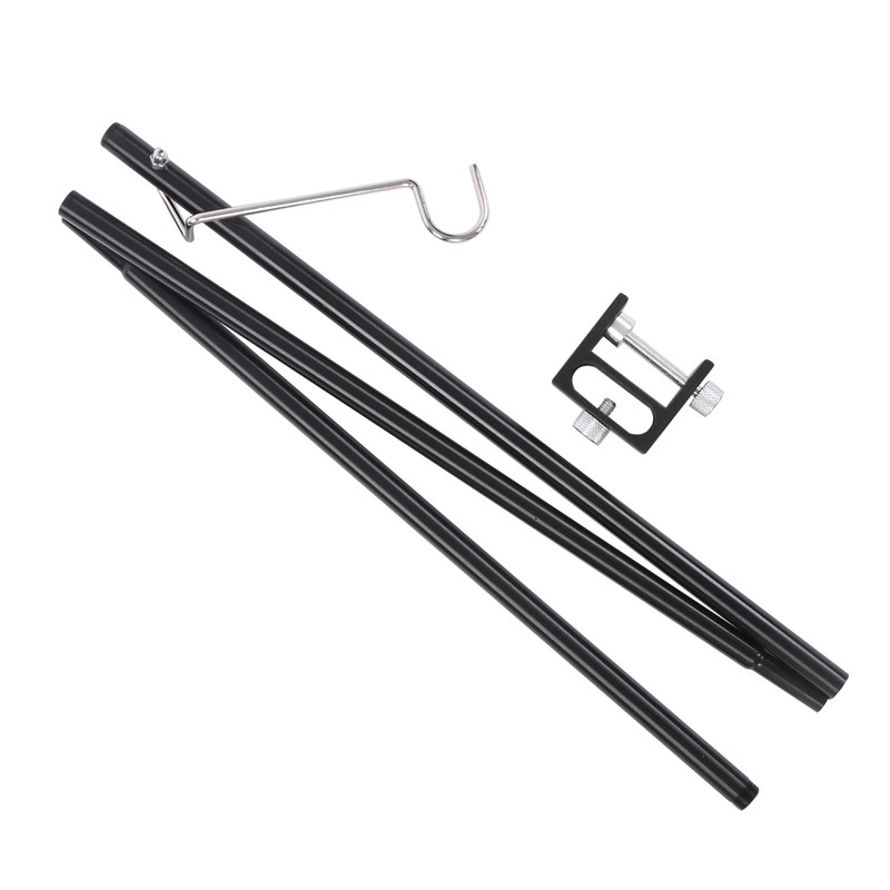 Camping Lantern Stand Aluminum Alloy Foldable Single Hook Lamp Pole