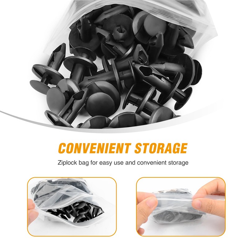 GOOACC 60PCS Fender Flare Rocker Moulding Clip Assortment 68039280-AA, 55156429-AA,