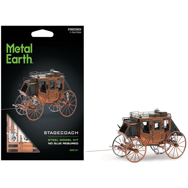 DCD Model Kit Moderate Difficulty Steel Wild West Stagecoach Metal