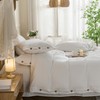 JELLYMONI Cotton Duvet Cover Full Size - Bright White Comforter