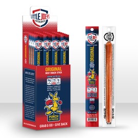 Little Joeys Original Beef Snack Sticks – 24 Count Box – High Protein Meat Snacks for Adults & Kids – Keto Friendly, Low Carb, Gluten Free, No Nitrates or MSG – Shelf Stable Beef Jerky Sticks – Made in USA