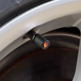 Generic 4Pcs Tire Valve Stem Cover Compatible with Toyota Tacoma 4Runner Tundra Rav4 Highlander Accessories (Black), Silver, MyuBM-02