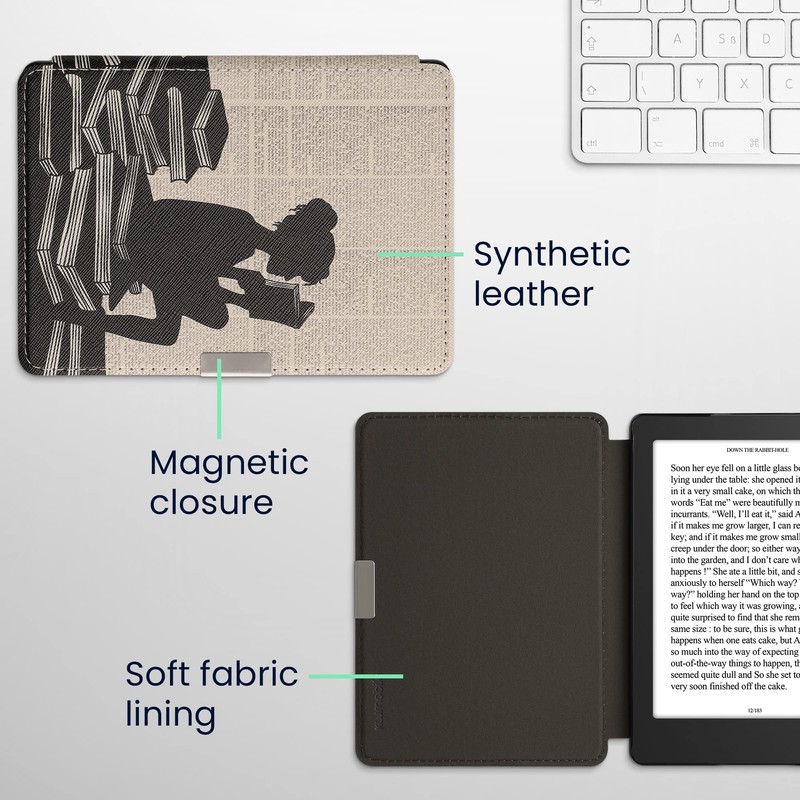 kwmobile Flip Case Compatible with Kobo Aura Edition 2 Case