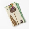 Kusunobashi Crest Weave [moritaMiW] Pocket Handkerchief, Wayside Fujin-san Green [A-68093-86-BG]