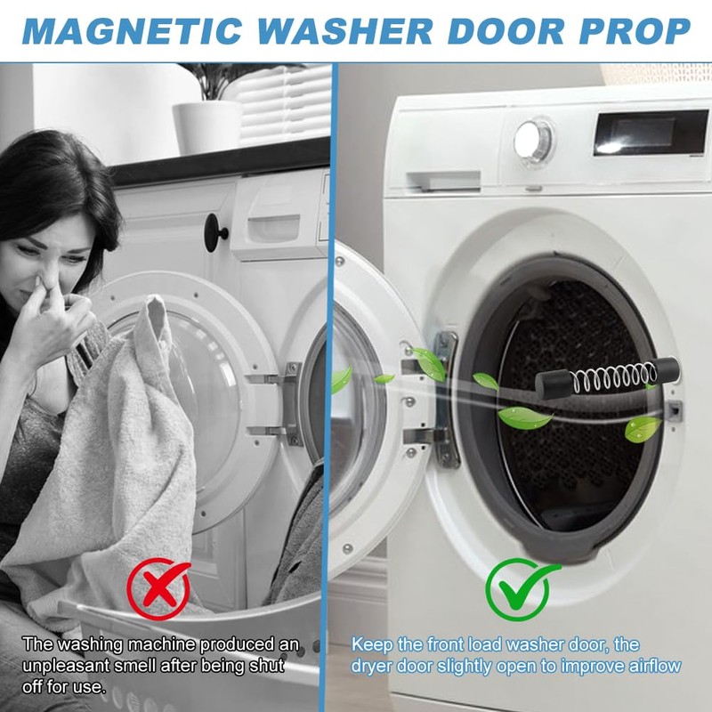 4 Pack Front Load Washer Door Prop, Magnetic Door Holder
