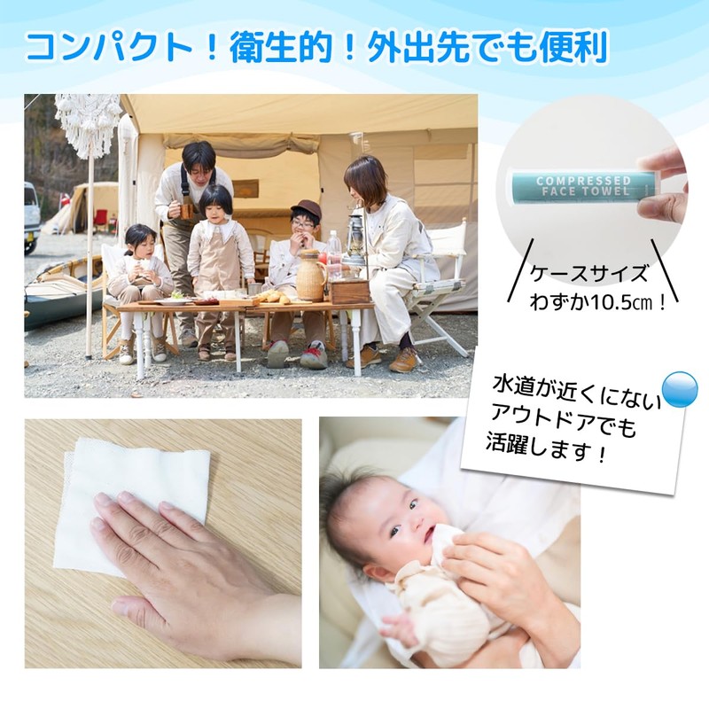 Compressed Towel, Portable Capsule Case, Disaster Prevention, Outdoor, Disposable, Handkerchief,