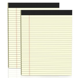 TOICE NOTES 60 Sheets Legal Pads 8.5 x 11 In Notebook Paper, Legal Pad 8-1/2 x 11 Lined Paper, Perforated Yellow Writing Paper Pads 8.5 x 11 Wide Ruled Legal Pad for Office School, 2 Pack of 30 Sheets