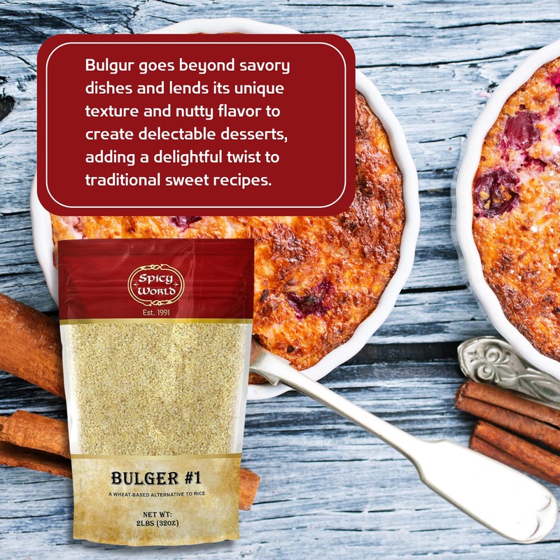 Bulgur Cracked Wheat Fine #1, 2 LB Bag (32oz) |