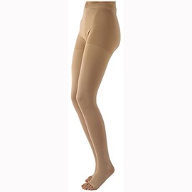 Sigvaris Natural Rubber Pantyhose 30-40mmHg Open Toe, L3, Beige