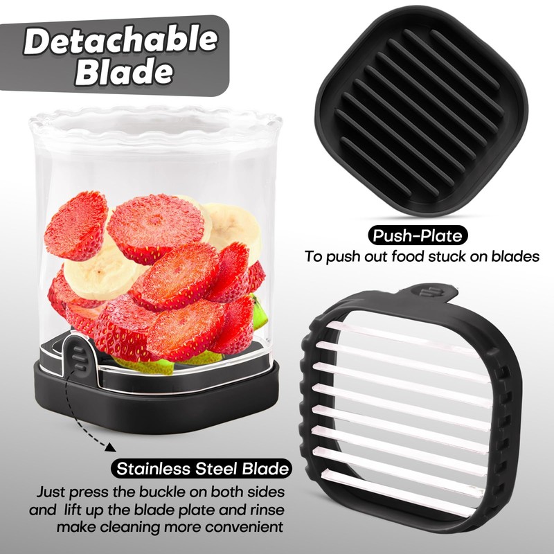 Creative Strawberry & Fruit Slicer - Detachable Cutter with Push