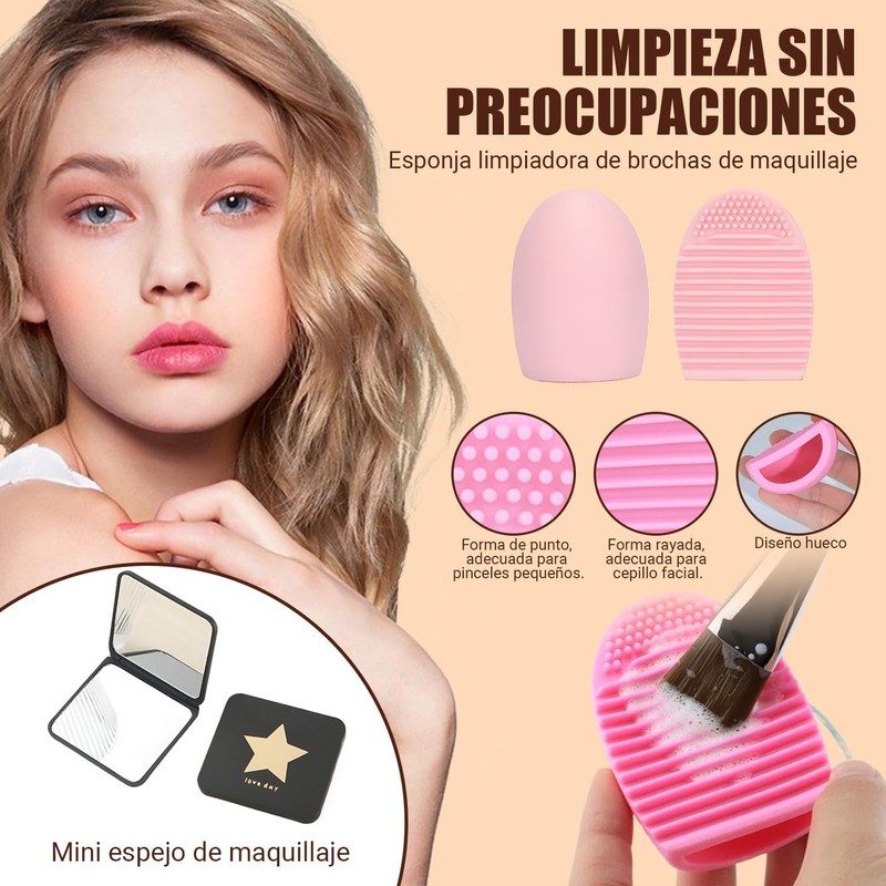 38 Piezas Makeup Brush Set, Brochas de Maquillaje Profesional, Herramientas