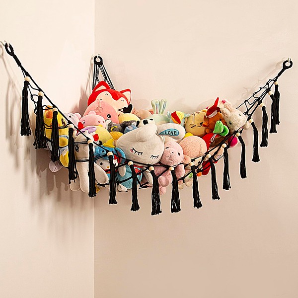 Stuffed Animal Hammock Hanging Net for Soft Toy Storage Organizer