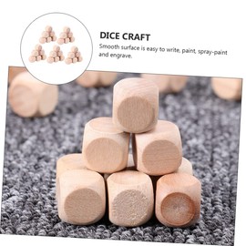 OHPHCALL Functional 100pcs Wooden Dice Cubes Unfinished for DIY Projects Great Puzzle Game Set