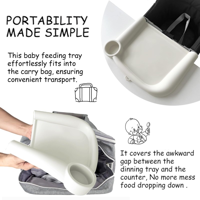 Silicone Baby Dining Tray Compatible with Inglesina Fast Table Chair