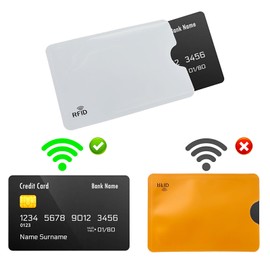 simarro 10Pcs RFID Blocking Card Sleeves, RFID Blocking Card Holder Credit Card Protectors Secure Card Sleeves RFID Identity Card Protector for Women Men