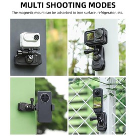 CamGo Sunnylife 360 Magnetic Rotation Clamp Mount for GoPro / Insta360 / Osmo Action 5 4 3 2 1 / Osmo Pocket 3 2 / SJCAM