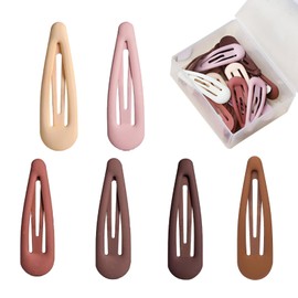 GVSS 30 x 3 cm Hair Clips Various Plain Colours for Girls and Women, BB Non-Slip Metal Hair Clips, Hair Accessories for All Hair Types