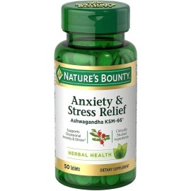 Nature’s Bounty Nature's Bounty Stress Relief Ashwagandha KSM 66 Tablets, Mood Support, 50 Count