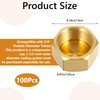MBAIYO 100Pcs Brass Compression Stop Valve Caps, Flare Tube Gas