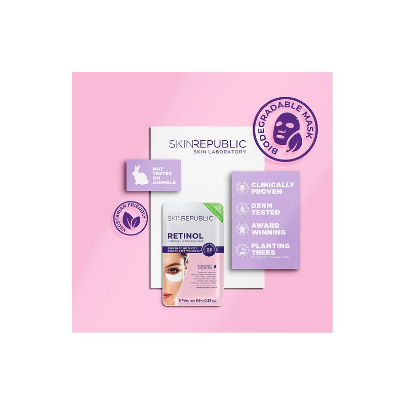 Skin Republic Retinol Hydrogel Under Eye Patches 3 Pairs