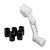 Prime-Line H 3962 Universal, Diecast, White, Folding Crank Handle for