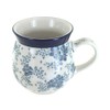 Blue Rose Polish Pottery Blue Fleur Bubble Mug