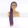 BTWTRY Purple Braided Wig Micro Braided Hair Synthetic Lace Front