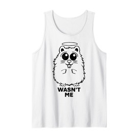 Cute Funny Hamster Innocent Angel In Trouble - Wasn't Me Tank Top