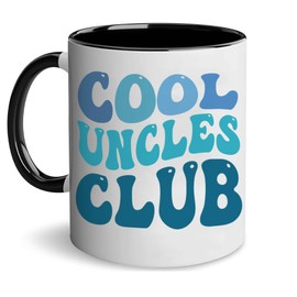 TSIMPLE Cool Uncles Club 11oz Mug - Best Uncle Gifts from Niece, Nephew - Funny Gift Mug Drinkware - Uncle Father’s Day, Birthday, Thanksgiving, Christmas Gift