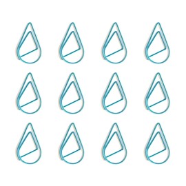 150Pcs Droplet Paper Clips Metal Golden Waterdrop Metal Paper Clips Droplet Paperclips School Office Teardrop Paper Clips
