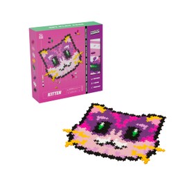 Plus-Plus: Puzzle by Number - Kitten - 500 Piece - Color to Number Matching, Interlocking Mini Blocks, Construction Building STEM Toy, Kids Ages 5+