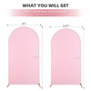 7.2FT 6FT Baby Pink Arch Backdrop Cover Set of 2,Wrinkle
