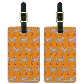 Sassy Poodles Luggage ID Tags Suitcase Carry-On Cards - Set of 2