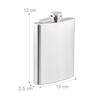 Relaxdays 2 x XXL Hip Flask Stainless Steel Giant Hip
