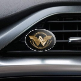 Wonder Woman Movie Golden Lasso Logo Car Air Freshener Vent Clip