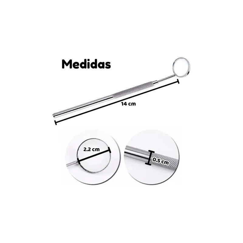 Cuidado Facial Set 3 Espejo Inspección Pestañas O Dientes F