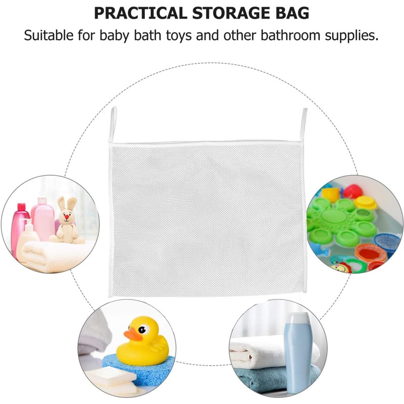 2 PCS Bath Toy Net, Bath Toy Holder, 2PCS Fold-Able