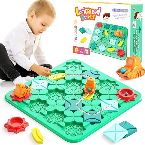 Road Builder Logic Puzzles Brain Teaser Board Games for Kids