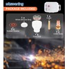 TIG Torch Glass Cup,2.4mm High Heat Welding Torch Glass Cup
