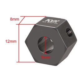 KYX Racing Aluminum Heavy Weight Wheel Hex Hub Upgrades Parts Accessories for 1/16 Scale RC Crawler Car Traxxas Mini-Maxx