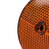 4 x Orange Amber Round Circular Reflectors for Driveway Gate