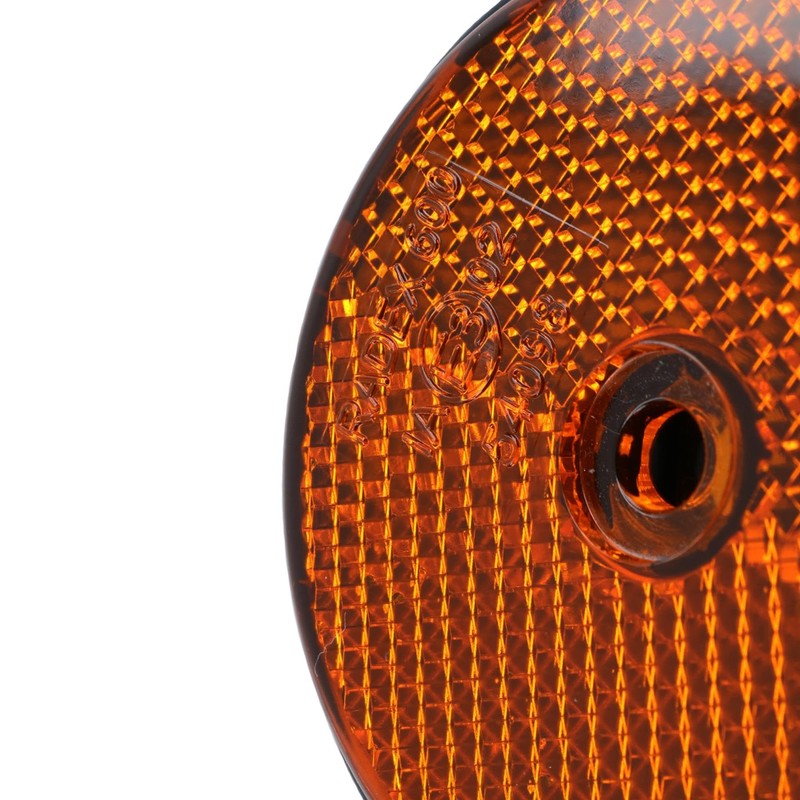 4 x Orange Amber Round Circular Reflectors for Driveway Gate
