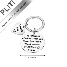 PLITI Dog Sitter Gift Cat Sitter Thank You Gifts Dog Walker Gift Pet Sitter Gift Dog Sitter Appreciation Gift Pet Caretaker Gift Thank You for All That You Do Keychain