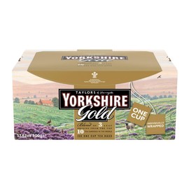 Yorkshire Tea, Gold, Individually Wrapped Bags, 200 Count (Pack of 1), Premium Blend, Rich, Smooth, and Satisfying, Classic British Breakfast Blend, Caffeinated, Enjoy Hot or Iced, 200 Teabags