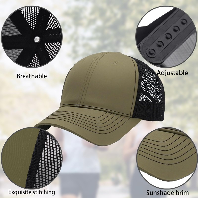 CWENDANER Mens Baseball Caps Trucker Classic Color Blocking Snapback Cap,